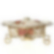 Мармит с крышкой Корейская роза 25*15*10 см. на металл. подставке