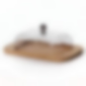 Масленка agness с пластиковой крышкой 19*12*7 см