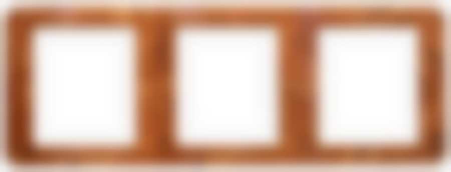 Панель СВЕТОЗАР "ГАММА" накладная, вертикальная, цвет орех, 3 гнезда