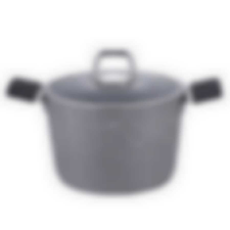 Кастрюля с крышкой Berlingerhaus Grey Stone Touch Line, 6 л