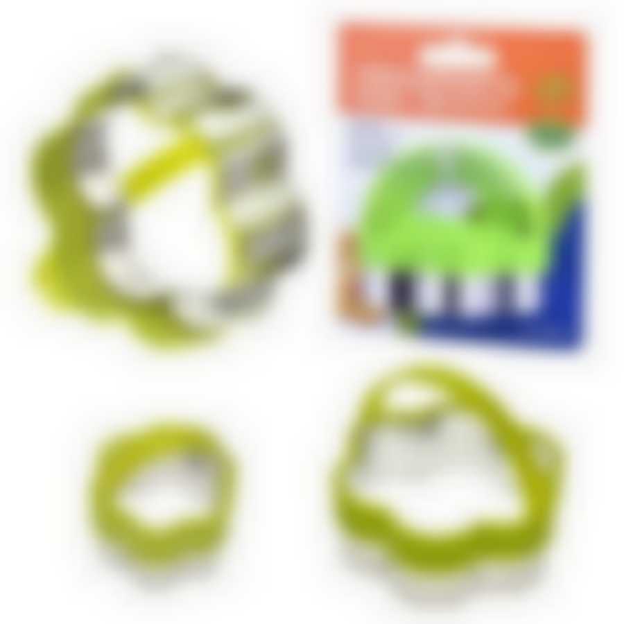 Набор кулинарных форм 3 шт "Цветочки" с пластиковыми ручками