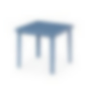 Стол 800х800х740мм квадратный (синий) (уп.1)