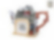 Чайник заварочный "Дом, милый дом" 18*9,5*13см. v=450мл. (рельеф, керамика) (подарочная упаковка)