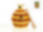 Банка для меда с ложкой "Honey" d=9,5см. h=11см. v=200мл. (ложка-l=9,5см.) (подарочная упаковка)