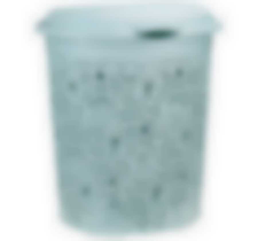 Корзина для белья Кружево 50 л (морская волна)