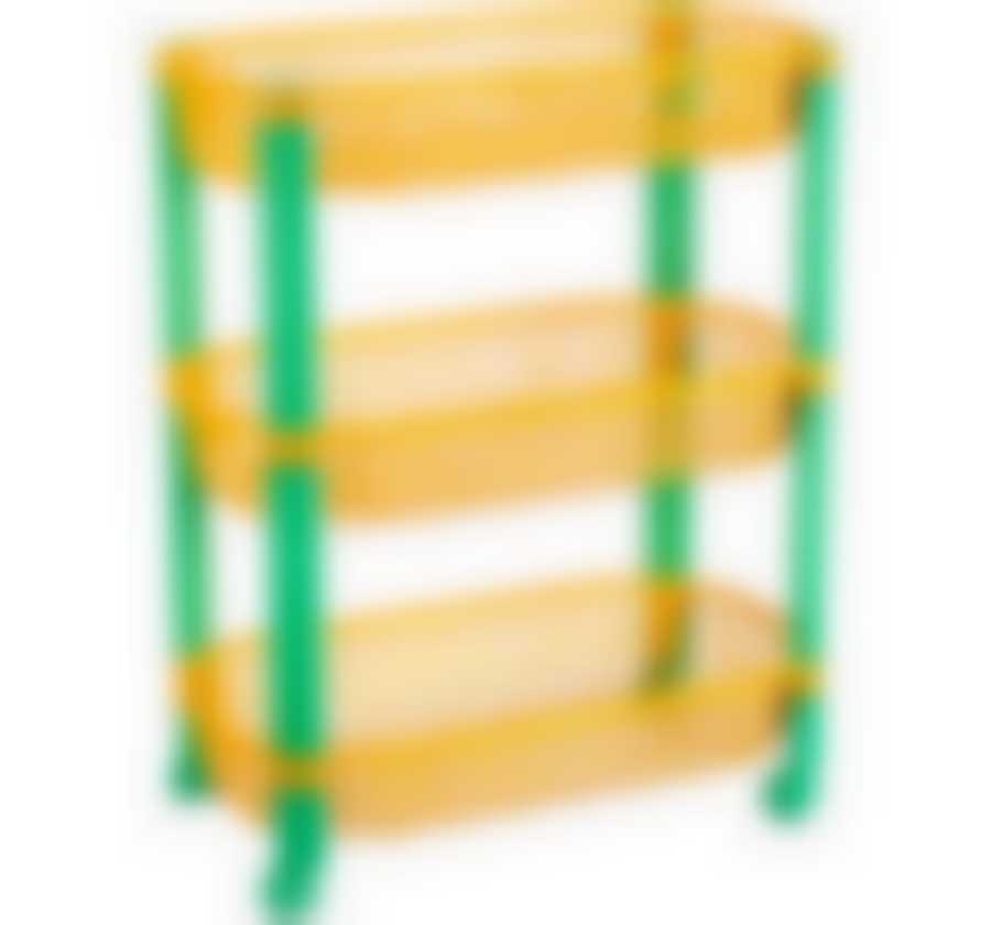 Полка для игрушек (3 секции) Конфетти желтый