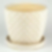 Кашпо Дубай белый шелк 14см 45.009.14