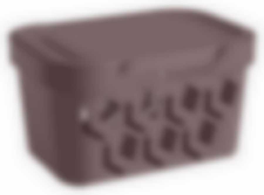 Ящик с крышкой универсальный "DELUXE" 1,9л (Коричневый)