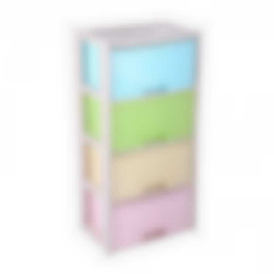 Комод "Колорит" цветной 4-х секцион.