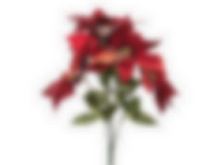 ЦВЕТОК ИСКУССТВЕННЫЙ "БУКЕТ ПУАНСЕТИЙ" ВЫСОТА=50 СМ.