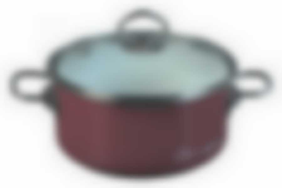 Кастрюля 3,0л цилиндрическая Bon Appetit вишневый Vitross