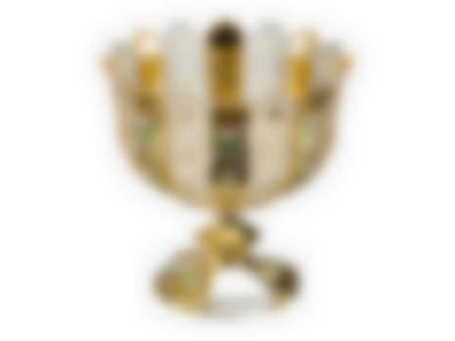 КОНФЕТНИЦА НА НОЖКЕ "ГОЛДЕН" ДИАМЕТР = 24 СМ, ВЫСОТА = 25 СМ