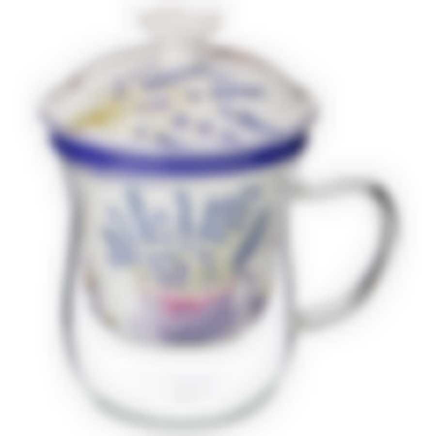 Кружка стеклянная с ситом "ПРОВАНС ЛАВАНДА" 400 мл