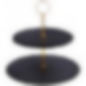 ЭТАЖЕРКА AGNESS "ЧЕРНОЕ ЗОЛОТО" СЕРВИРОВОЧНАЯ 2-Х ЯРУСНАЯ ДИАМ. 25*20 СМ ВЫСОТА 24 СМ (КОР=10ШТ.)