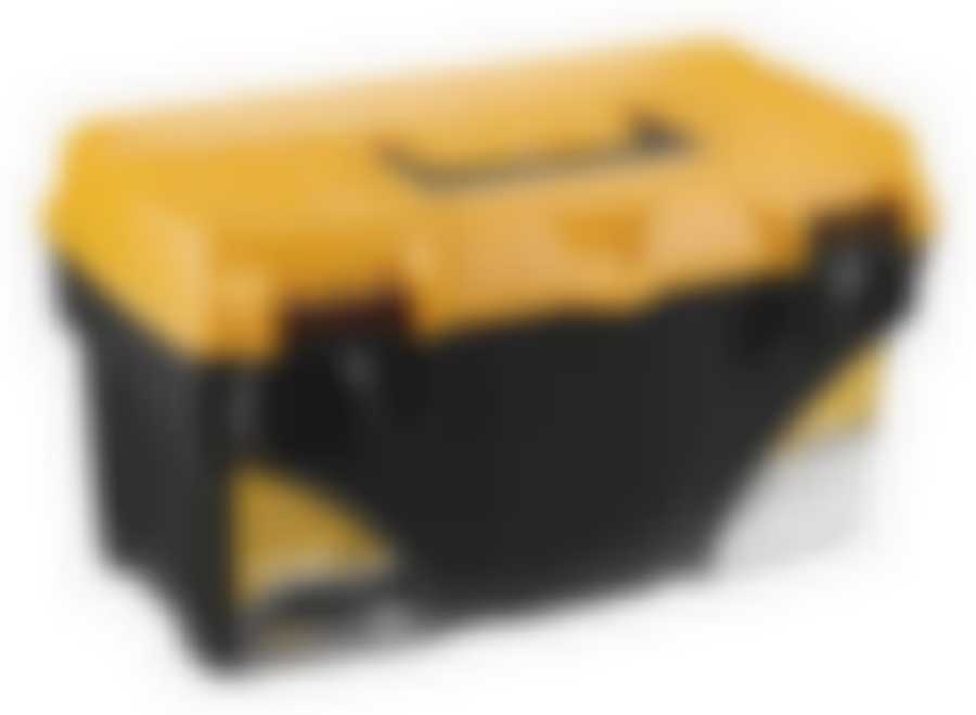 Ящик для инструментов ТИТАН 18' черный с желтым