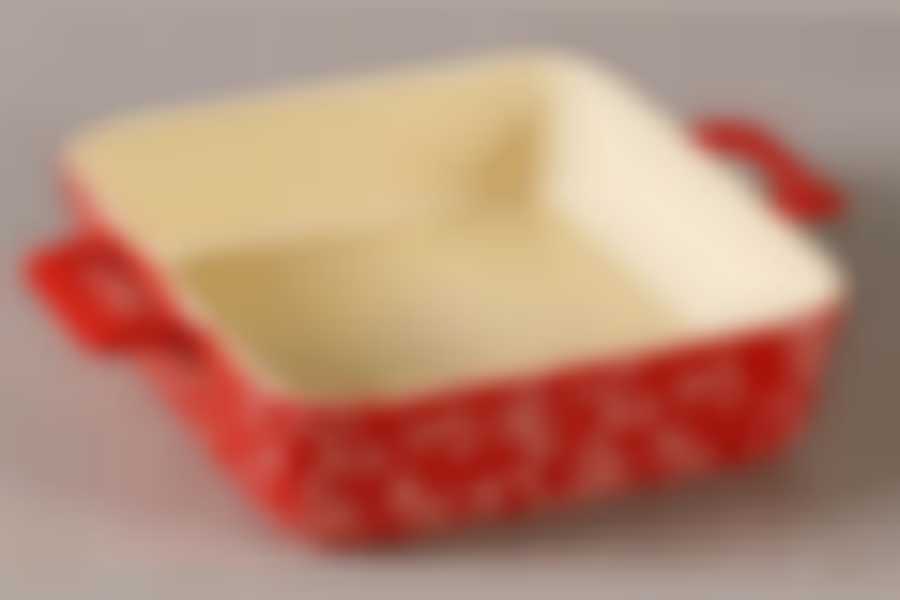 Форма керамическая квадратная Appetite, красная