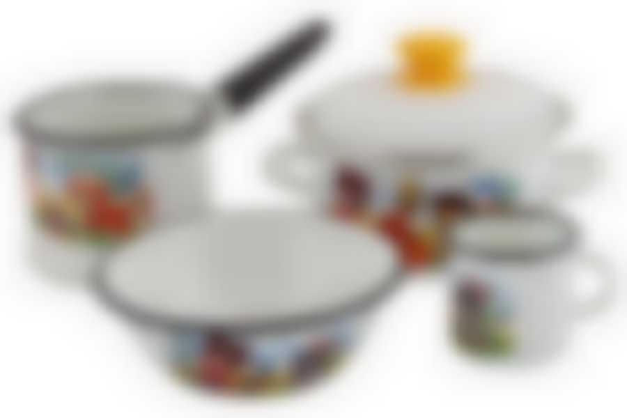 Набор 4 предмета Улыбка белый