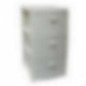 Комод узкий Ротанг 3 секции (белый ротанг)