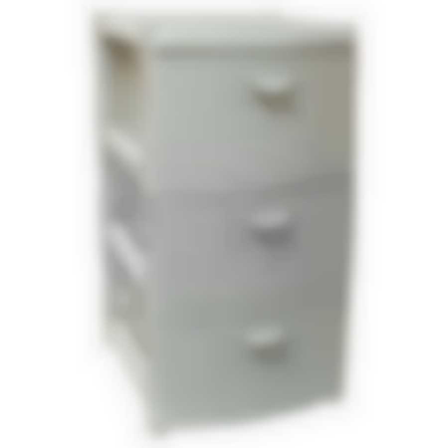 Комод Ротанг 3 секции (белый ротанг)