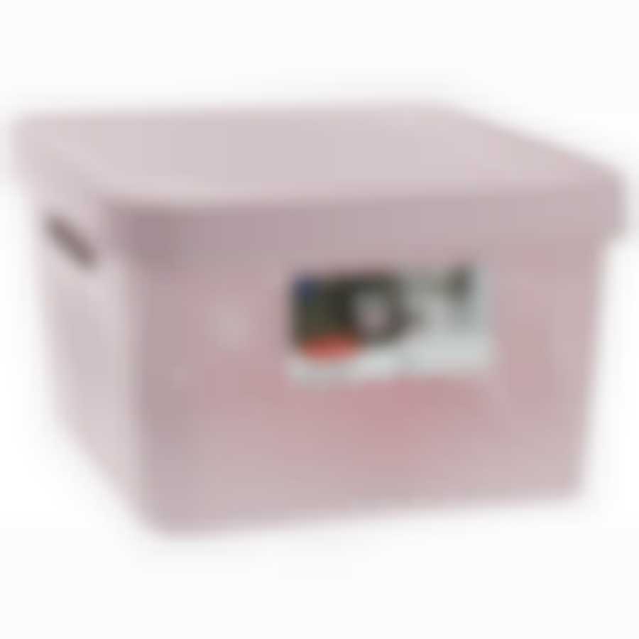 Коробка Curver Infinity перфорированная с крышкой 17л розовая