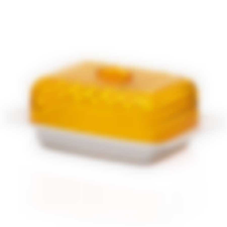 Масленка Мозаика (бело - оранжевый)