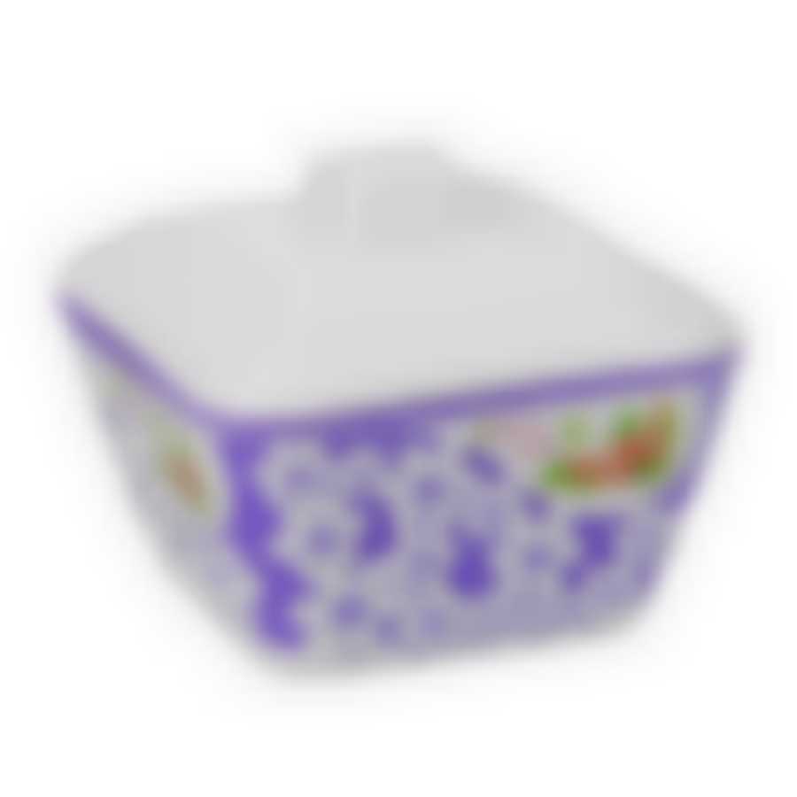 Салатник "Дольче Вита" 0,5л с крыш.(фиол-бел)