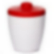 Банка с крышкой белая Плетенка 1,5 л