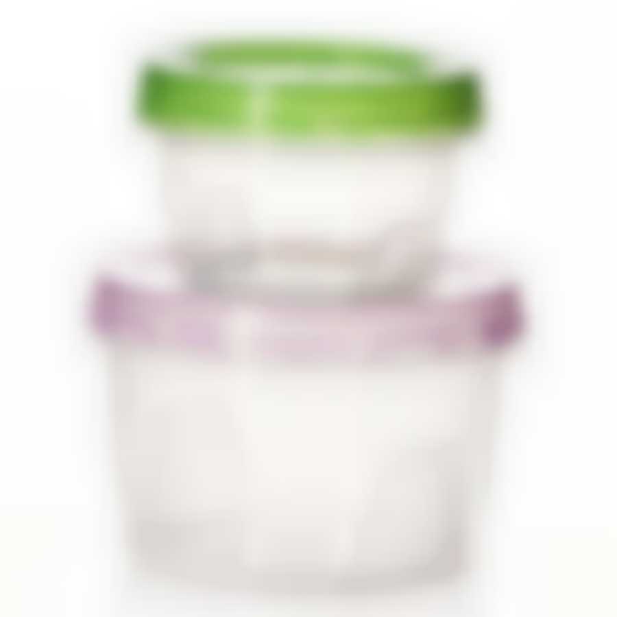 Банки 2 шт. с закруч. крышкой 300 мл +700 мл (цвет в ассортименте)