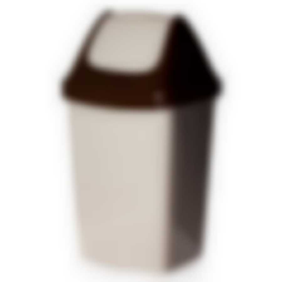 Контейнер для мусора СВИНГ 25 л (беж. мрамор)