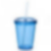 Стакан для коктейлей с крышкой и трубочкой, 450 мл (цвет в ассортименте)