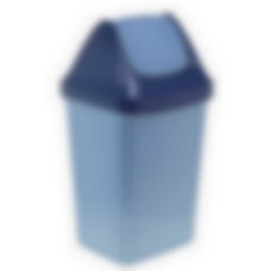 Контейнер для мусора СВИНГ 50 л (голубой мрамор)