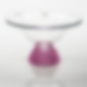 Ваза для фруктов Crystalite Bohemia Rose Frost, H=35,5 см с розовым основанием