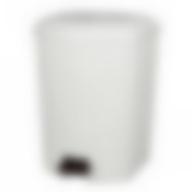 Контейнер для мусора Плетенка 12 л с педалью (белый)