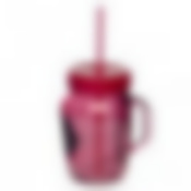 Стакан для коктейлей с крышкой и трубочкой 450 мл