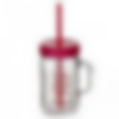 Стакан для коктейлей с крышкой и трубочкой 400 мл