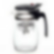 Чайник заварочный "Gotoff", цвет: прозрачный, черный, 800 мл.