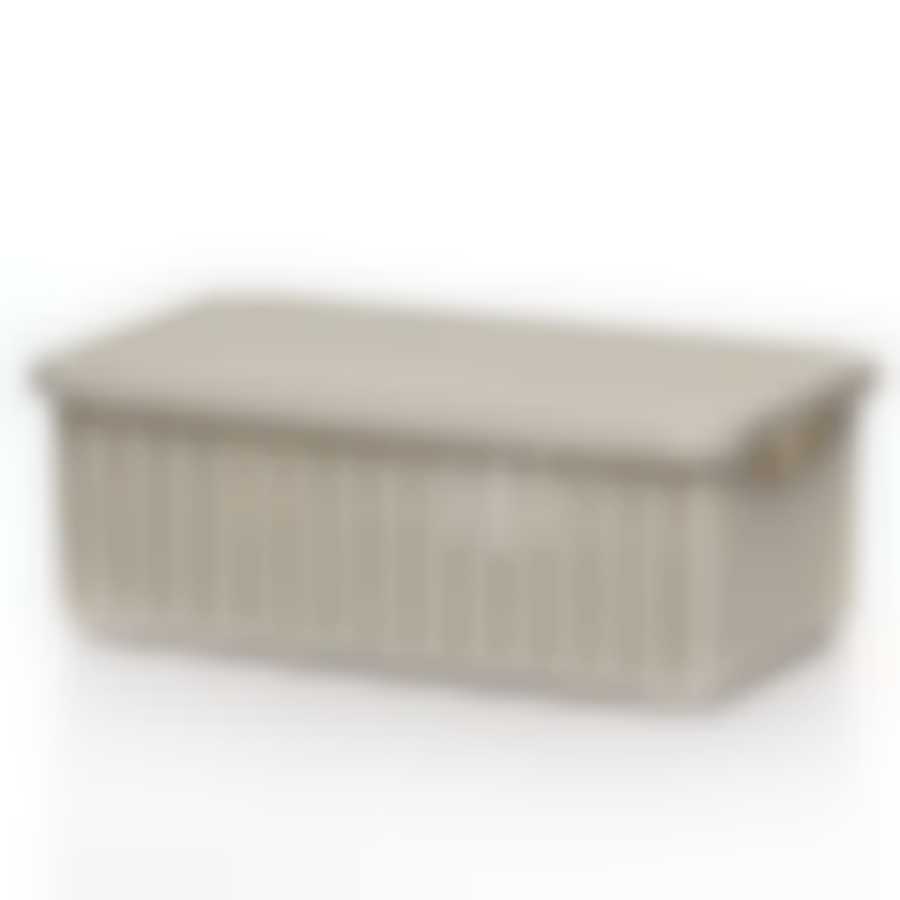 Коробка с крышкой "Вязание" 3л (белый ротанг)