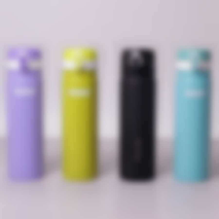 Термос-бутылка 500мл из нержавеющей стали (голубой, фиолетовый, черный, оранжевый, салатовый)