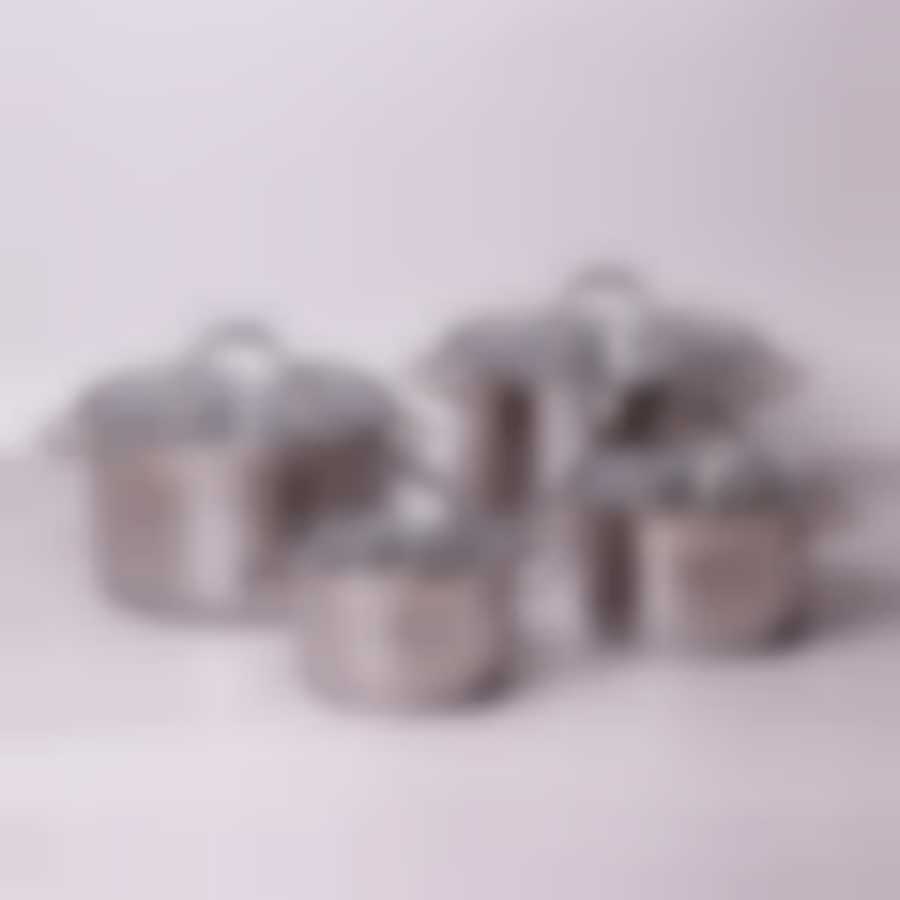 Набор кастрюль 8 предметов (1.8л, 2.3л, 5.8л, 7.8л; 7-слойное дно) из нержавеющей стали