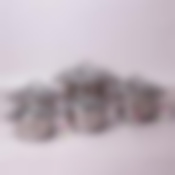 Набор посуды 10 предметов (ковш 1.8л; кастрюли 1.8л, 2.5л, 3.8л, 5.8л; полые ручки) из нерж. стали