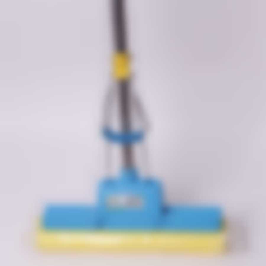 Швабра с телескопической рукояткой 110см, губкой 34см и 2 отжимами