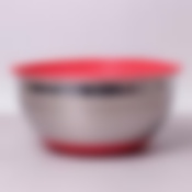 Миска Ø30*14см из нержавеющей стали c пластиковой крышкой и антискользящим дном