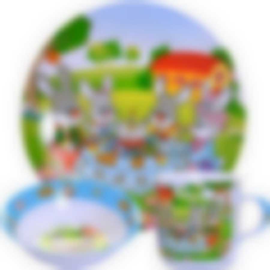 Набор детской посуды Loraine "Зайчики", 3 предмета