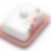 Маслёнка с крышкой Loraine Батерфляй розовая