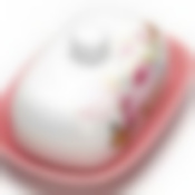 Маслёнка с крышкой Loraine Батерфляй розовая