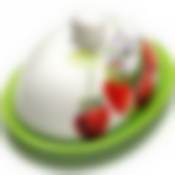 26218 Маслёнка с крышкой "Клубника"