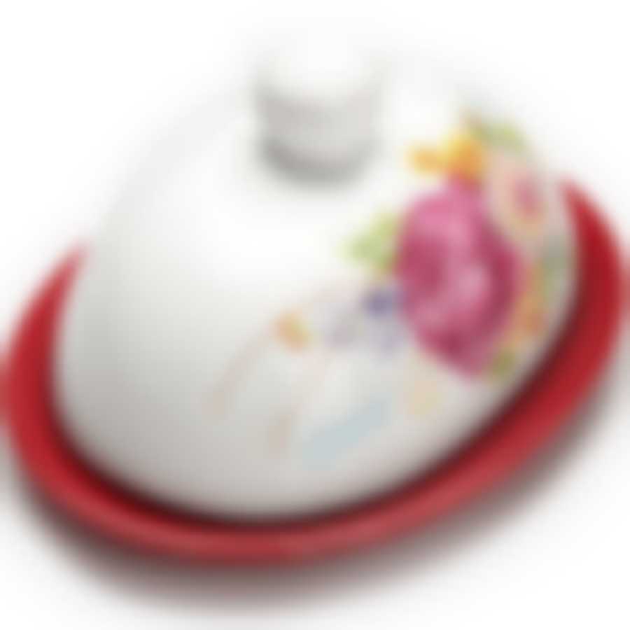 26233 Маслёнка с крышкой "Букет"