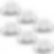 Набор кофейный на 6 персон Loraine "Ромашка серая", 80 мл