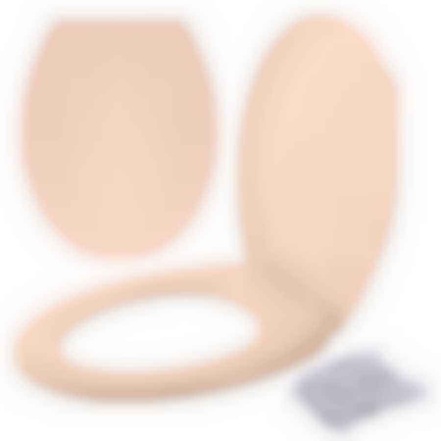 Сиденье для унитаза с крышкой (бежевый цв.)