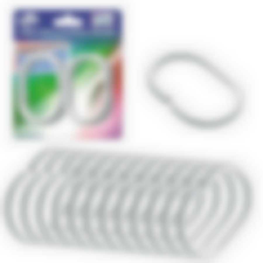 Набор 12 колец для шторы в ванную 3цв.